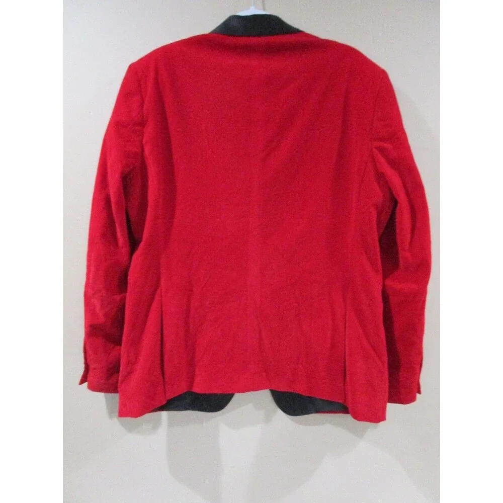 Kudoro Artno Tuxedo Red Velvet Jacket Men Lg Red/Black Standard Nylon/Polyester